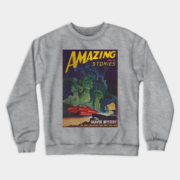 Shaver Mystery Cover Art Crewneck Sweatshirt by The Convergence Enigma